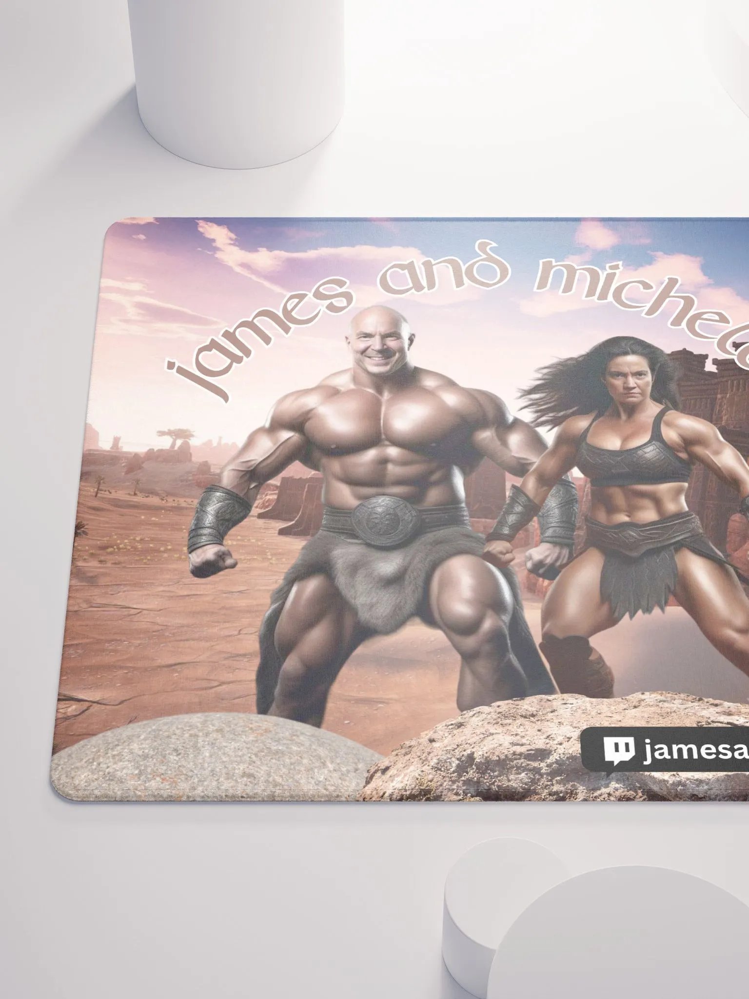 James and Michelle Exiles, Gaming Mouse Pad 18″×16″ product image (6)