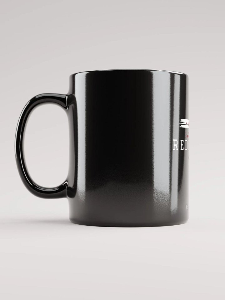 Redeemed by the blood of Jesus - Ephesians 1:7 black coffee mug product image (2)