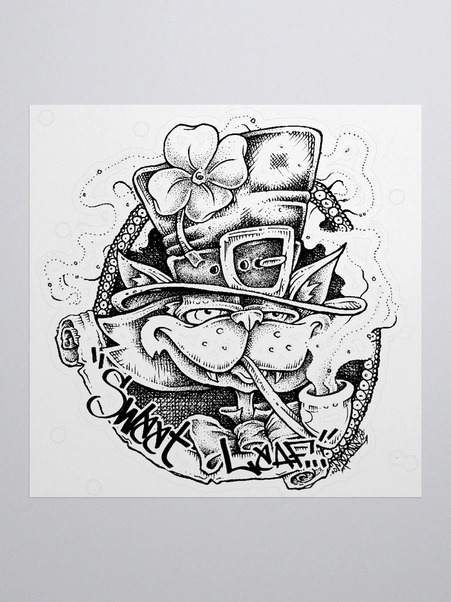 Sweet Leaf Cat Kiss Cut Sticker product image (1)