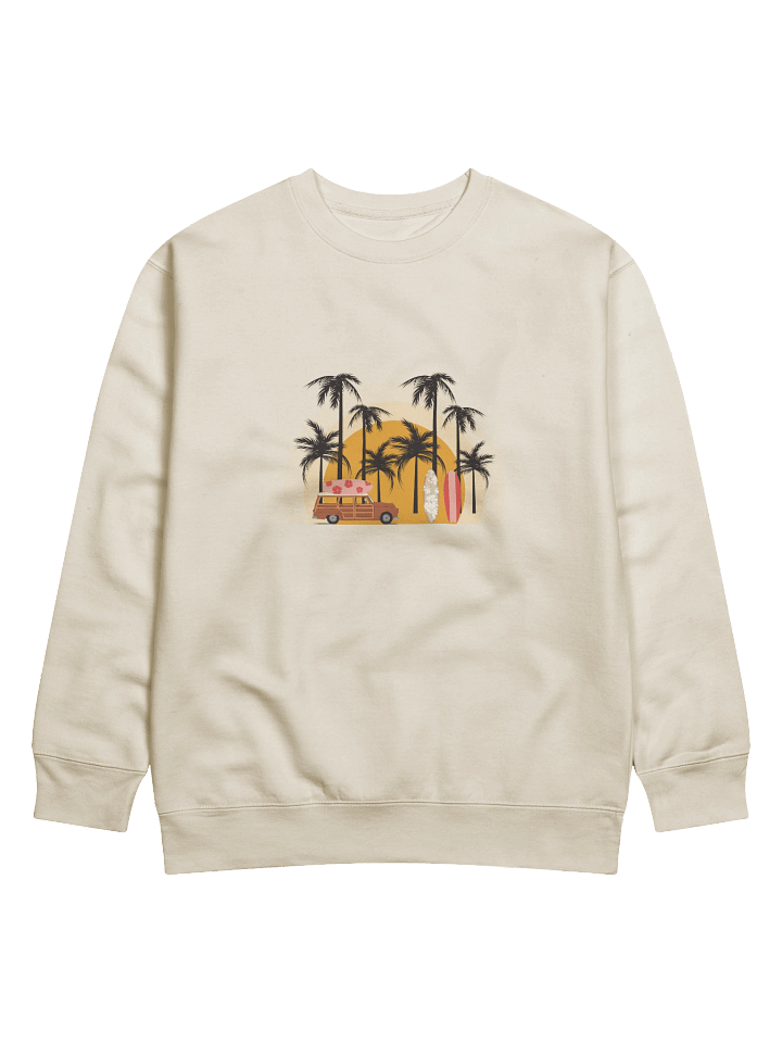 Retro Surf Wagon | Vintage Vibes & Coastal Dreams Sweatshirt product image (1)