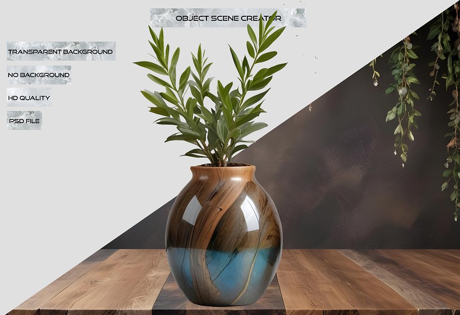 Celestial Grace – Boho Chic Vase PNG product image (2)