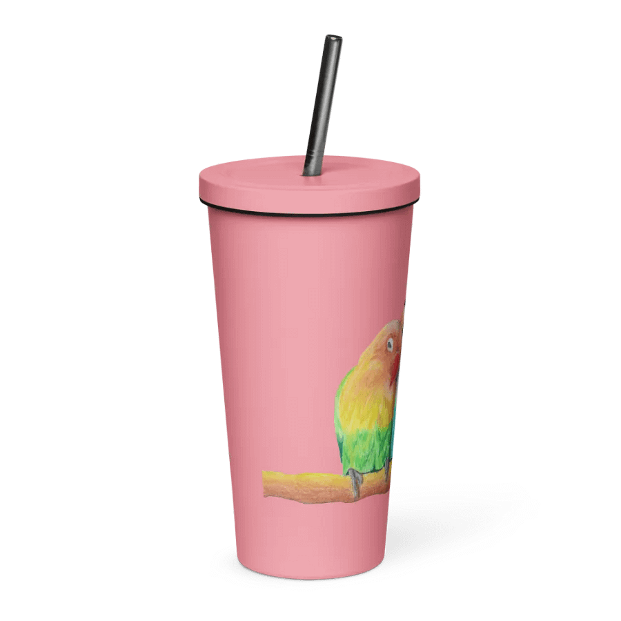 Lovebirds Drawing Straw Cup product image (5)