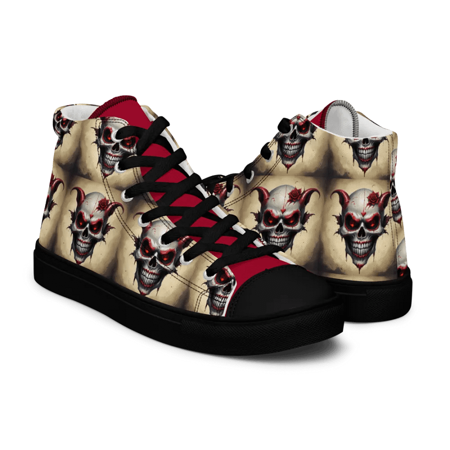 Skull Rose Men's High Top Shoes product image (11)