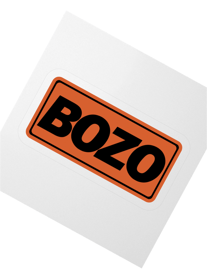 Bozo Sticker (Orange) product image (8)