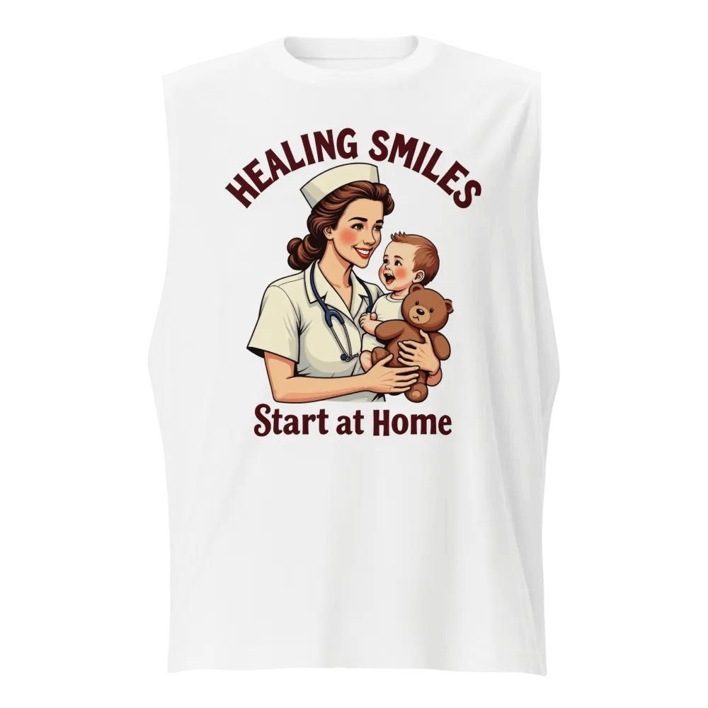 medical moms, dads, Healing Smiles Nurse Muscle Tank product image (1)