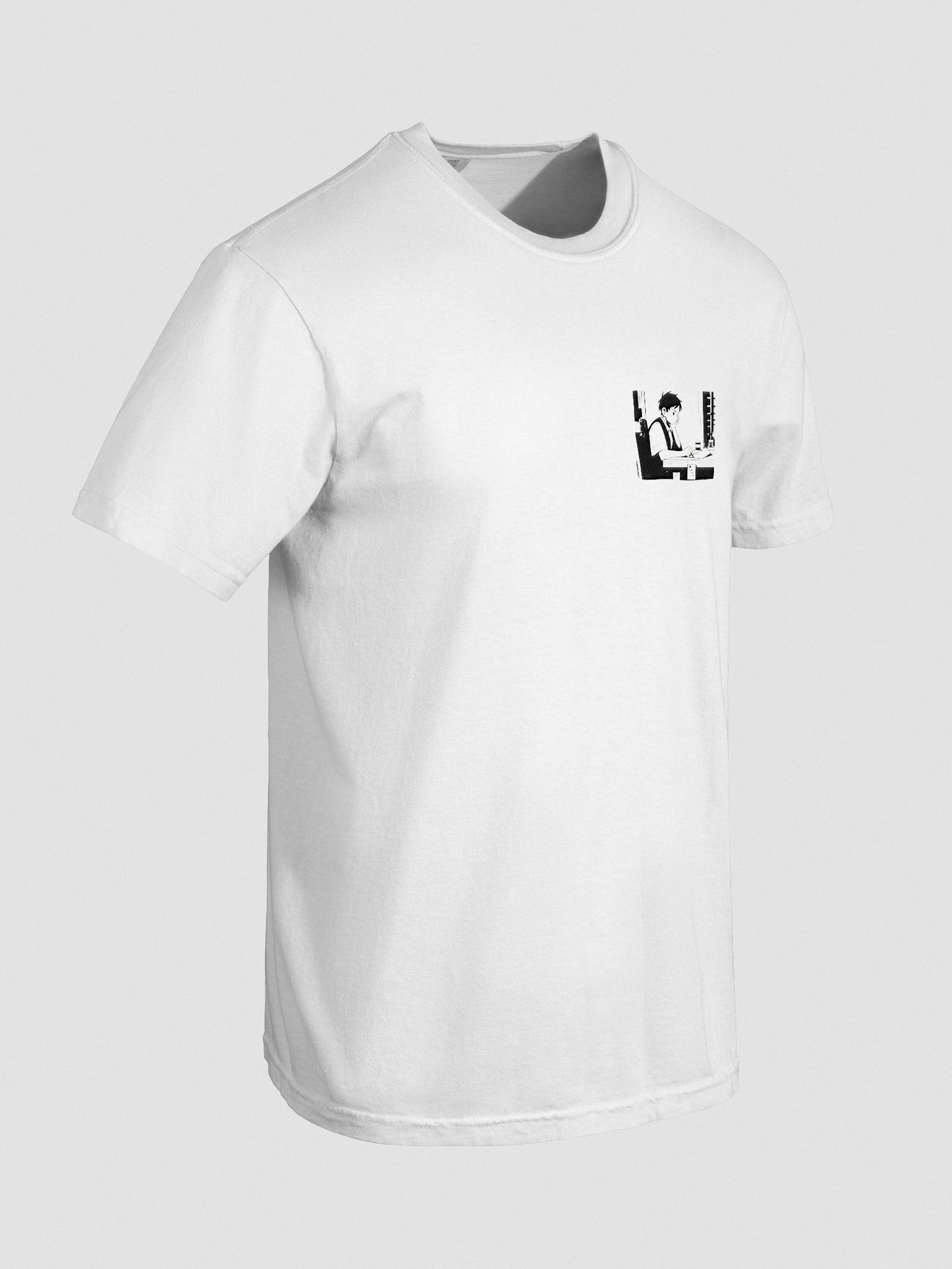 Vintage Schoolboy Studying: Classic Black & White Art Heavyweigh T-shirt product image (68)