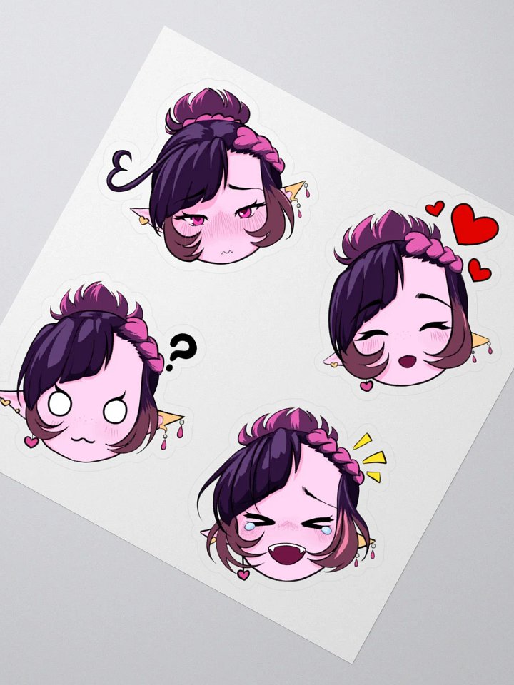 Yae Stickers - Hearts, Blush, Eh?, and Laughing product image (2)