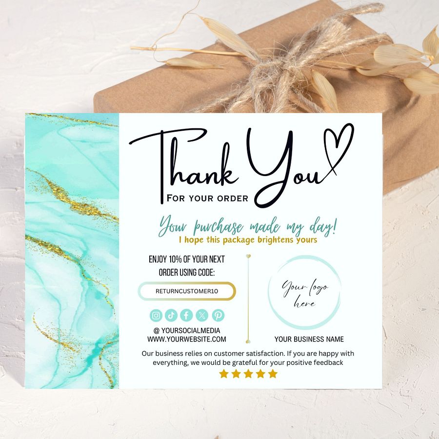 Marina - Thank You Card Template product image (3)