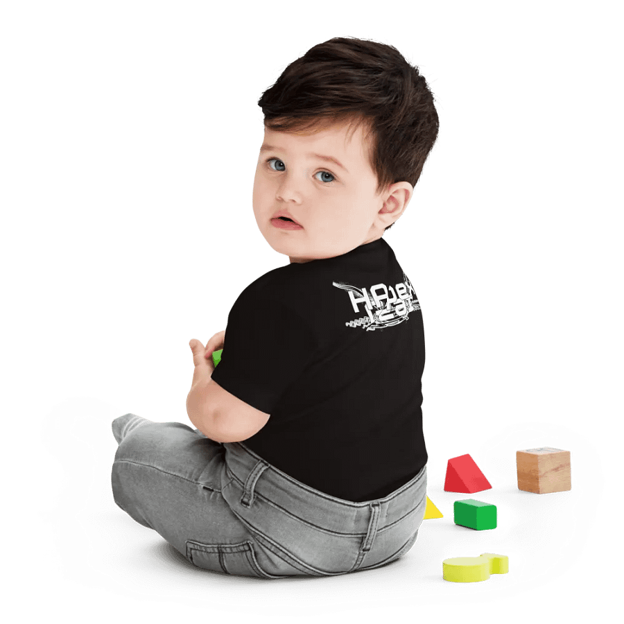 Baby Jersey Short Sleeve Tee - White HApex Gear Black Logo product image (4)