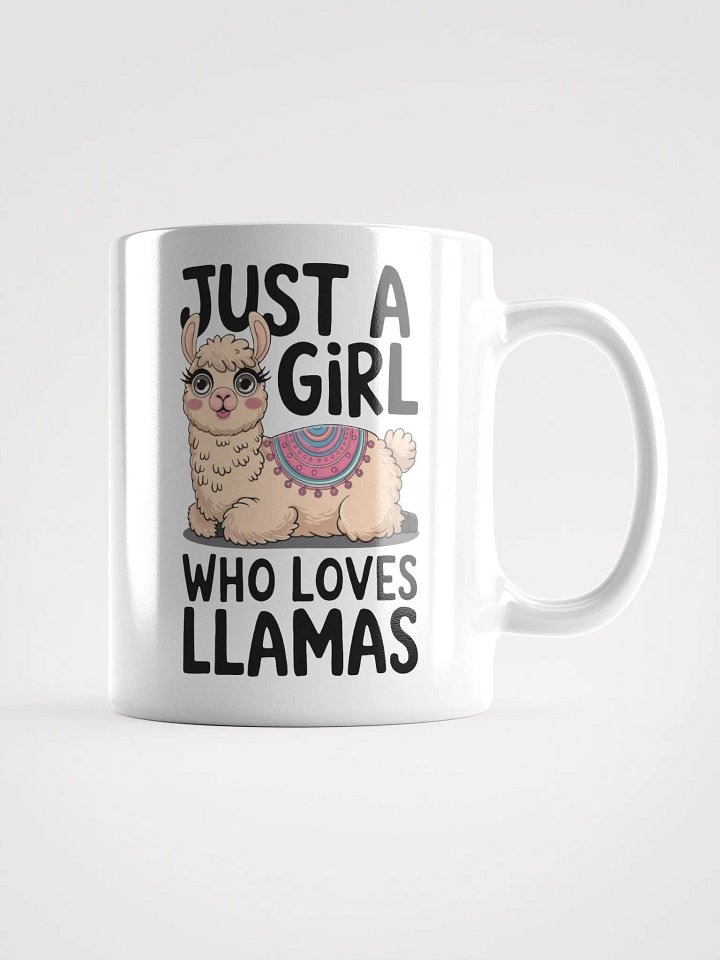 Just a Girl Who Loves Llamas White Glossy Mug product image (3)