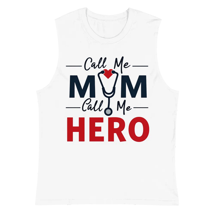 Stethoscope Mom, Bold Hero Muscle Tank product image (2)
