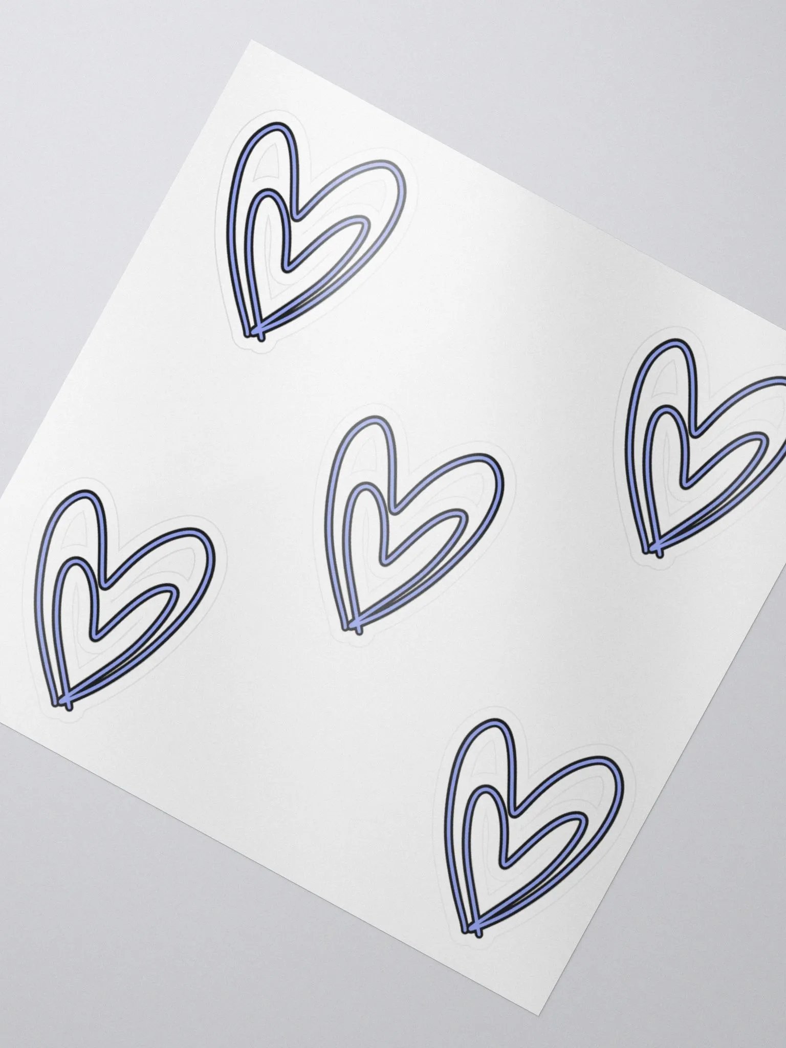5 Large Double Heart Stickers product image (2)