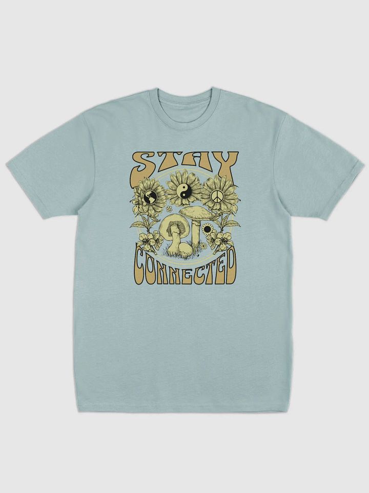Stay connected mushrooms, peace and love t-shirt product image (4)