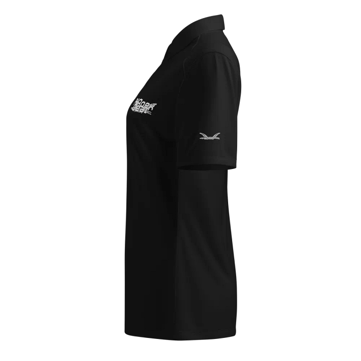 Women's Polo Shirt - Embroidered - White HApex Gear Black Logo product image (2)
