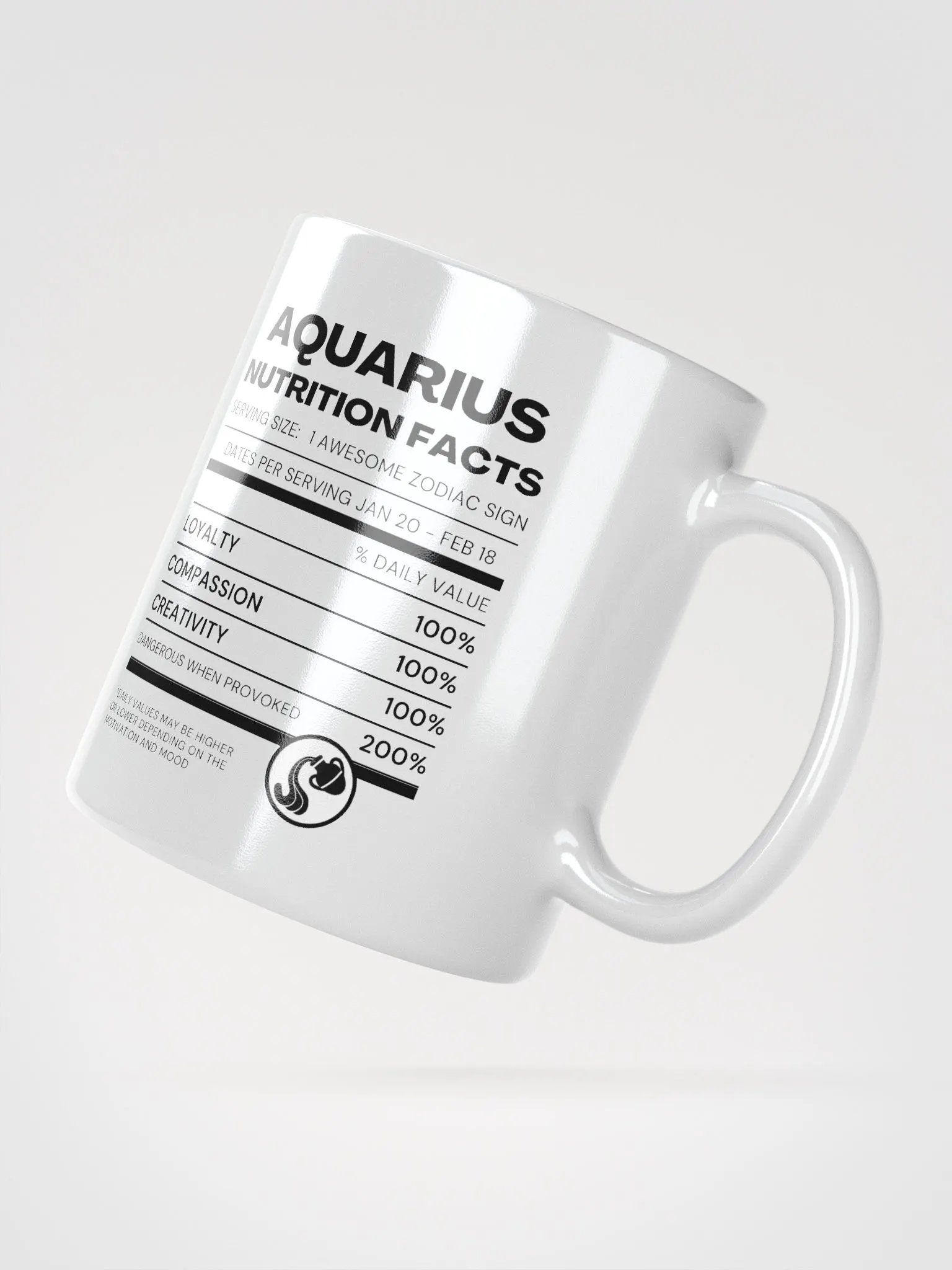 Aquarius Nutrition Facts Mug product image (3)