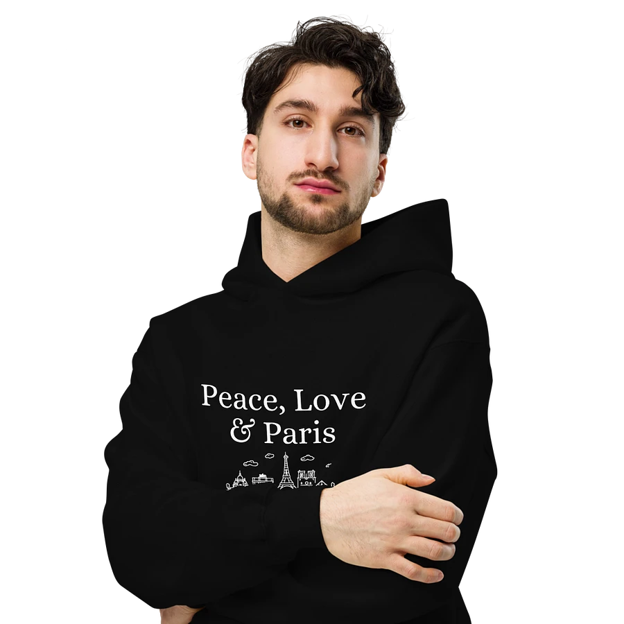 Peace, Love and Paris with Monuments Unisex Oversized Hoodie product image (7)