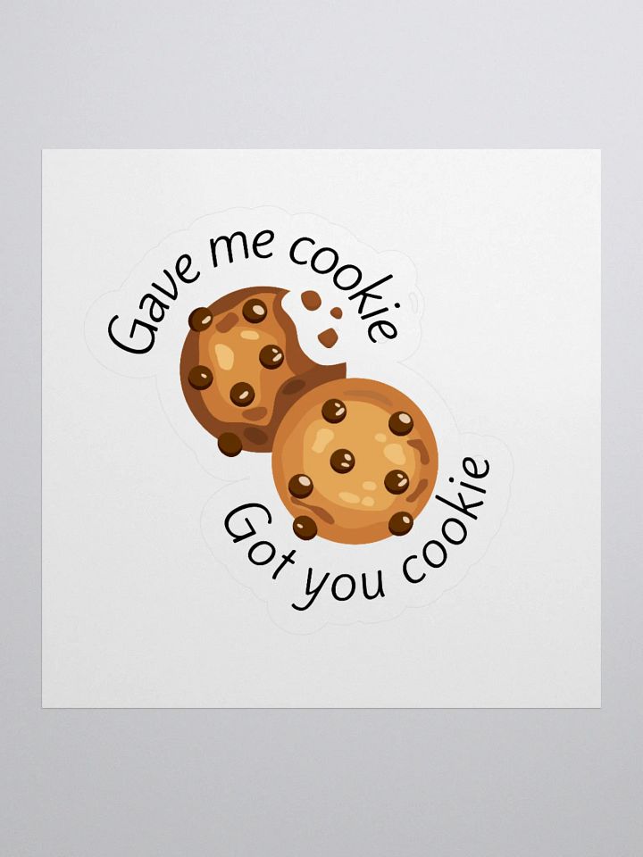New Girl Cookie Scene Sticker – “Gave Me Cookie” Kiss-Cut Decal product image (3)
