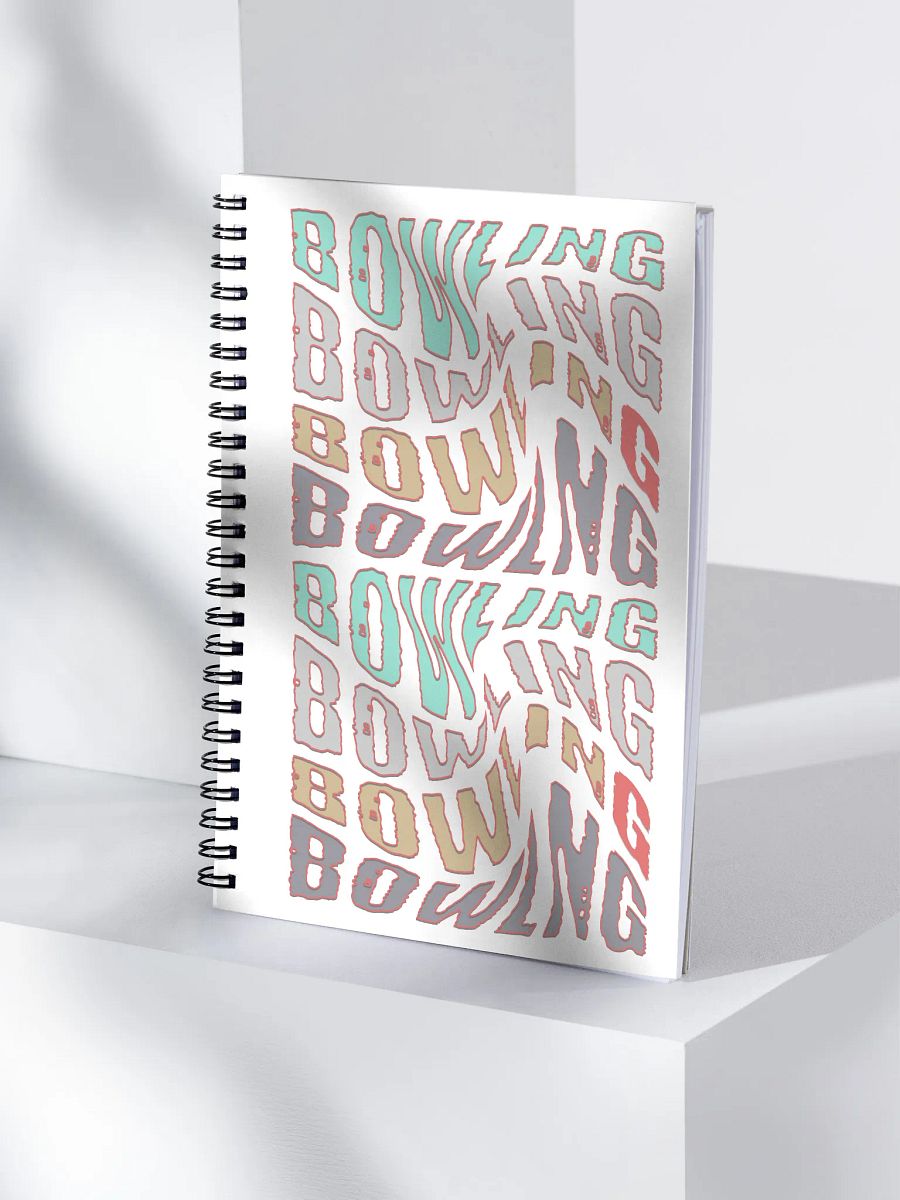 Mess Swirl Bowling Wavy Vibrant Wordplay Notebook product image (3)