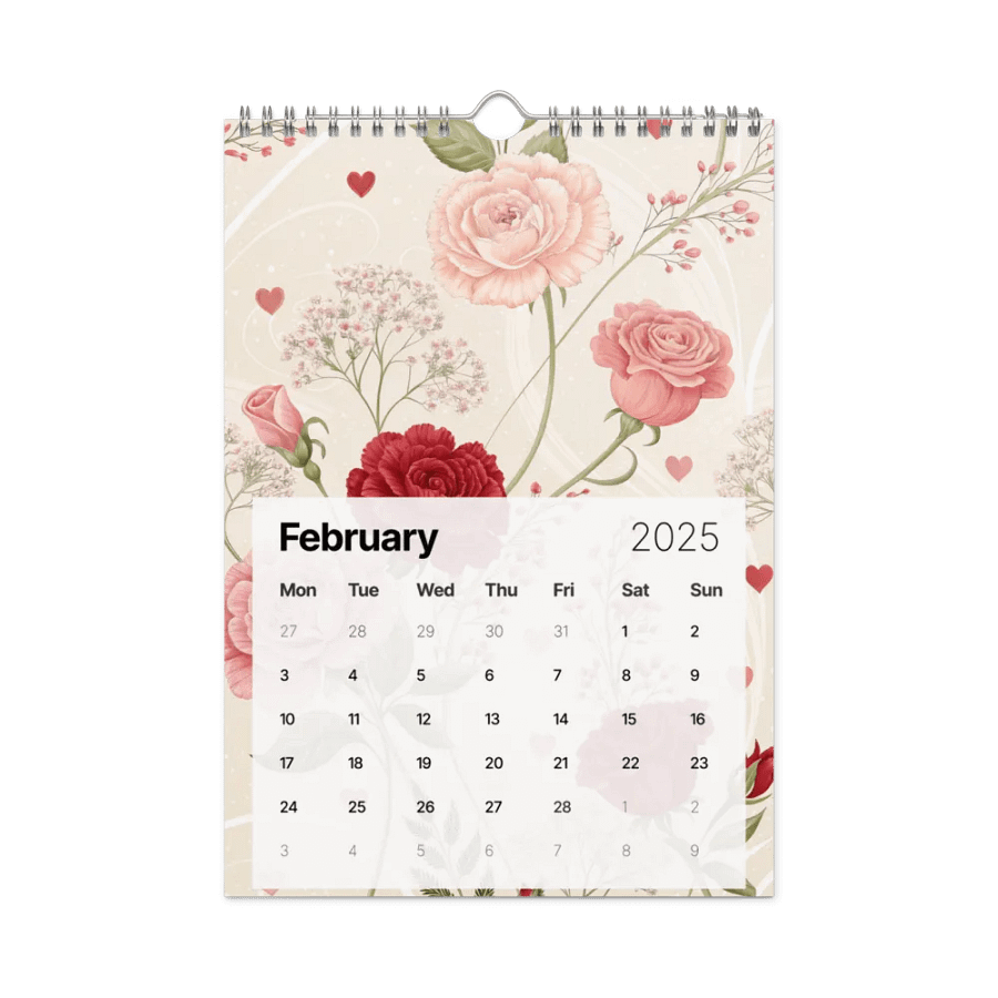 SEAMLESS FLORAL PATTERN WALL CALENDAR 2025 product image (5)