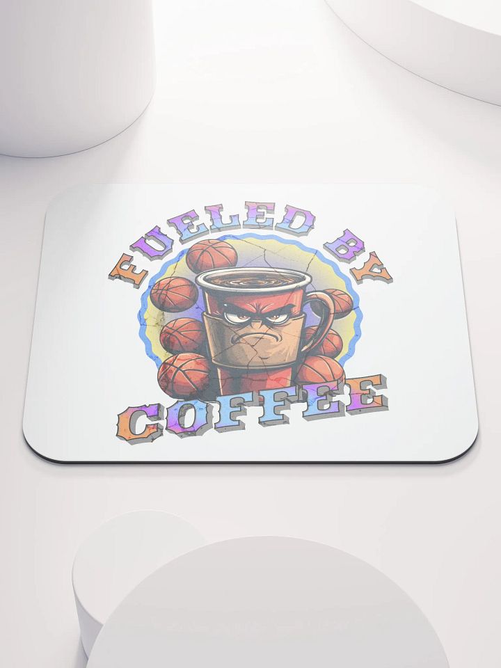 Fueled By Coffee Basketball Rugged Mug Mouse Pad product image (2)
