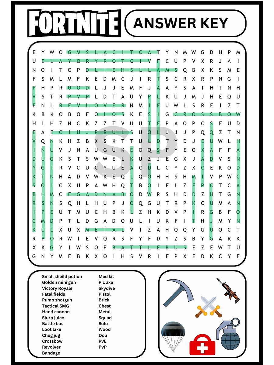 Fortnite Word Search Puzzle with Answer Key product image (3)
