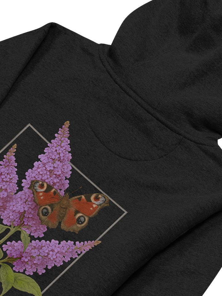 Butterfly Bush and Peacock Butterfly Premium Adult Unisex Hoodie product image (2)