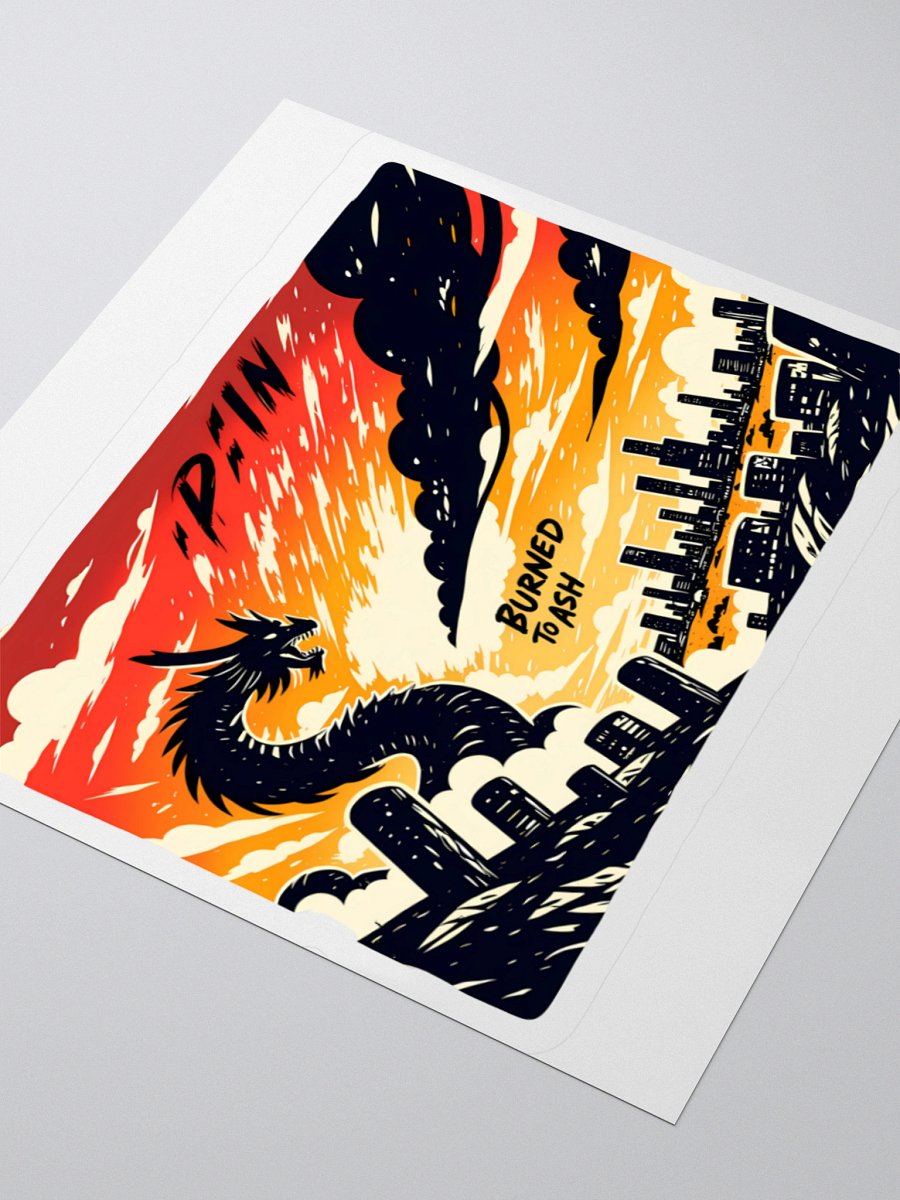 Apocalyptic Dragon Art: Burned to Ash Sticker product image (8)