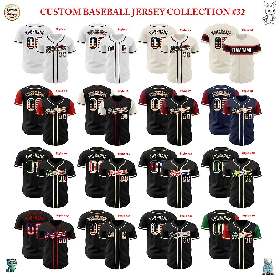 Authentic Baseball Jersey, Custom Baseball Jersey, Personalized Sport Jersey, Colorful, Flowers, Number, Special Logo Custom product image (1)