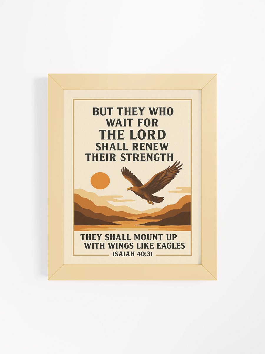 Isaiah 40:31 Wall Art – Christian Scripture Decor | Soar on Wings Like Eagles product image (4)