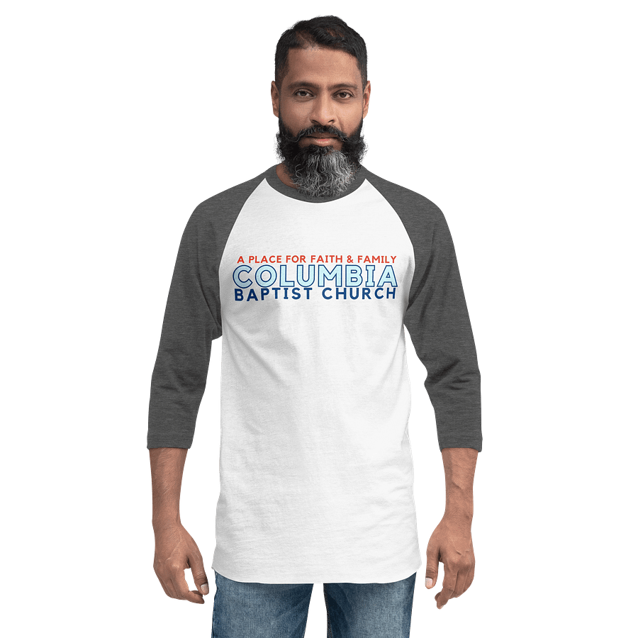 Simple Color Text "A Place For Faith & Family" - Tultex Fine Jersey Raglan Tee product image (11)