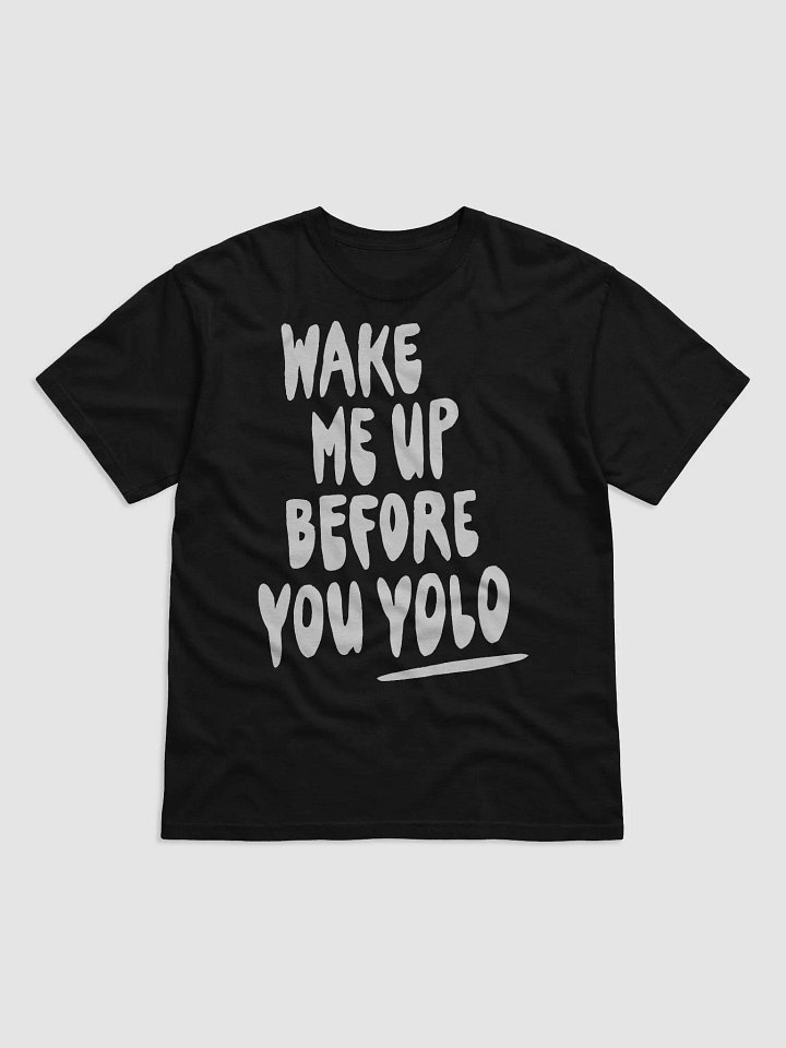 YOLO black t-shirt product image (2)