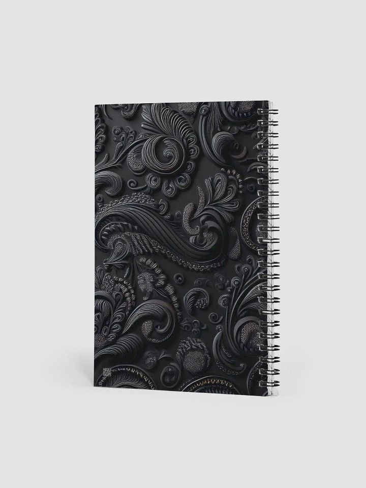 Spiral Notebook black paisley product image (2)
