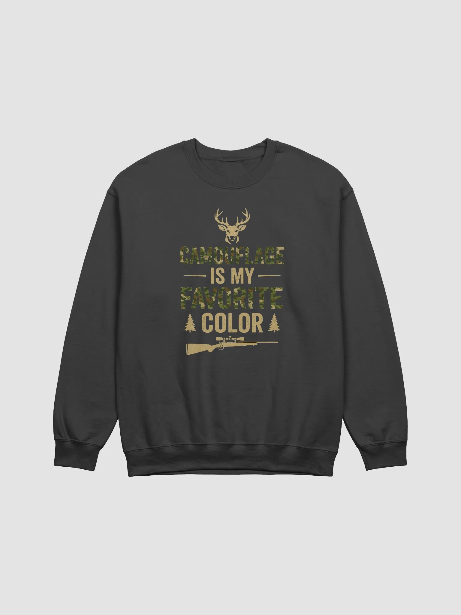 Camouflage Is My Favorite Color Sweatshirt – Funny Outdoor Pullover product image (3)
