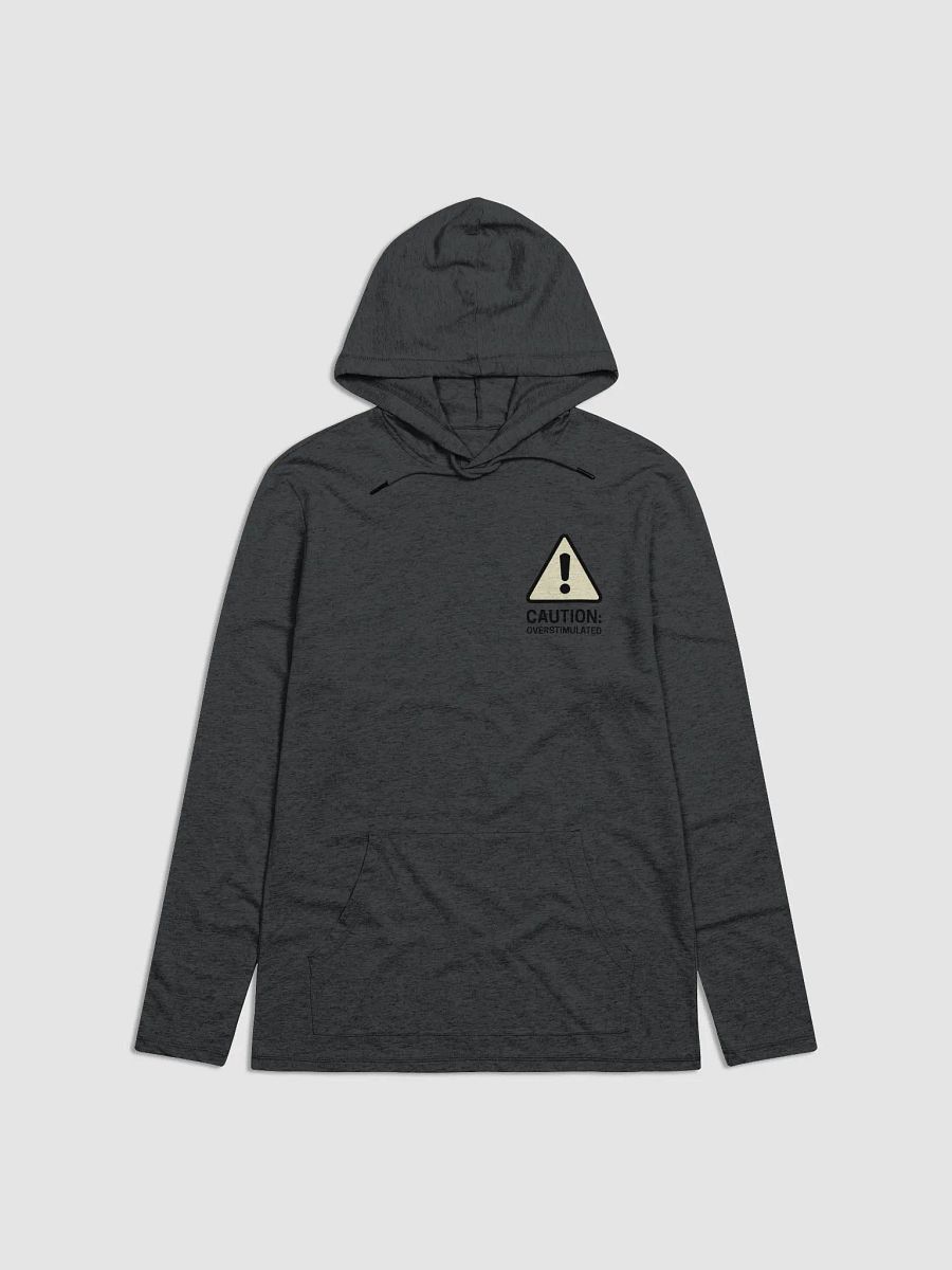 CAUTION: OCERSTIMULATED (sm. moonstone design) printed lightweight hoodie product image (2)