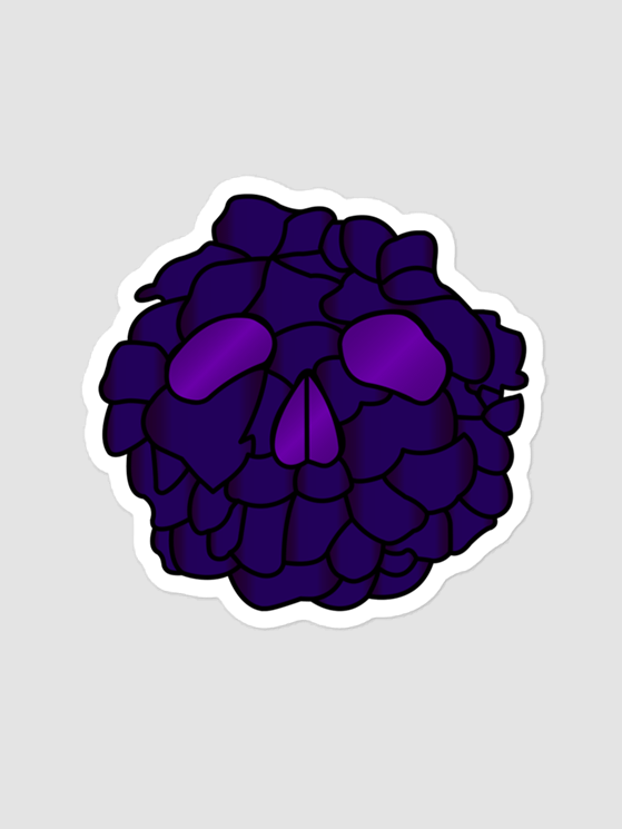 RoseyDave Purple Rose Kiss Cut Stickers product image (1)