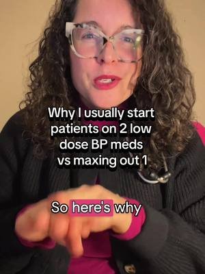 I start them one med at a time to make sure they tolerate them, but the goal is to be on 2 within 4-6 weeks! Usually an ARB plus either a calcium channel blocker or tbiazide diuretic. This is based on the new hypertension guidelines that came out in 2025. The curbsiders has a great episode on this, number 321. I had a lot of questions on this in my last case study so I thought I’d explain!  #nursepractitioner #hypertension #primarycare 