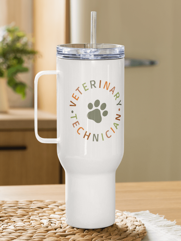 "Veterinarian technician" Travel Mug with a Handle product image (13)