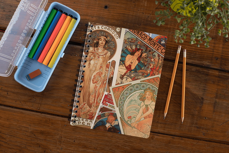 Vintage Mucha Print Notebook product image (7)
