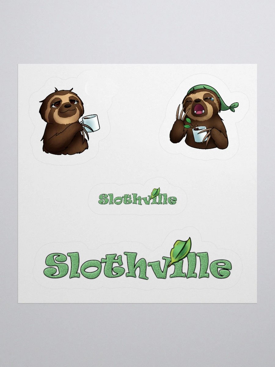 Sip & Relax Slothville Stickers product image (10)