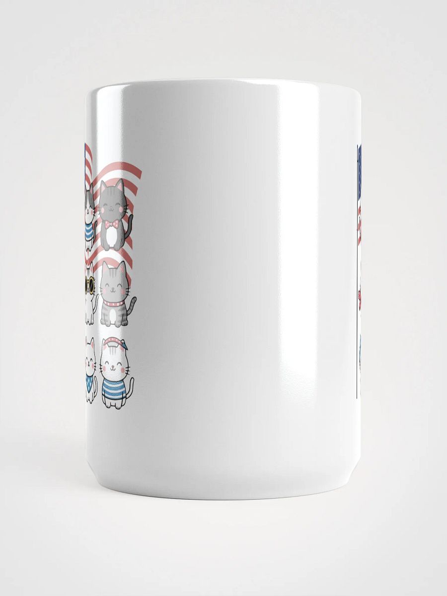 Cute Patriotic Cat Mug– 4th of July Kawaii Kitten USA Flag Mug product image (5)