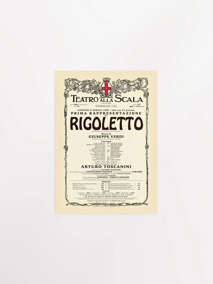 Vintage-Style La Scala Rigoletto Opera Poster product image (2)