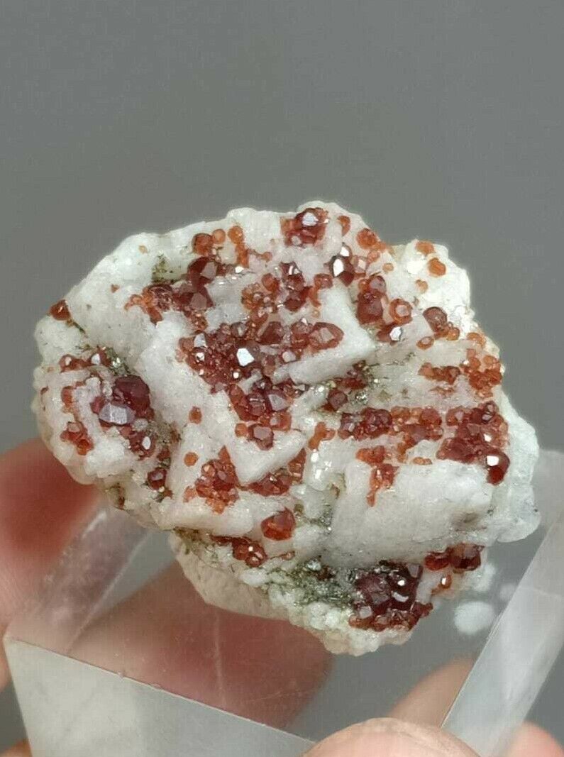 GARNET SPECIMEN ORANGE BROWN COMBINED WITH BLACK TOURMALINE AND ALBITE, 50 GRAM product image (1)