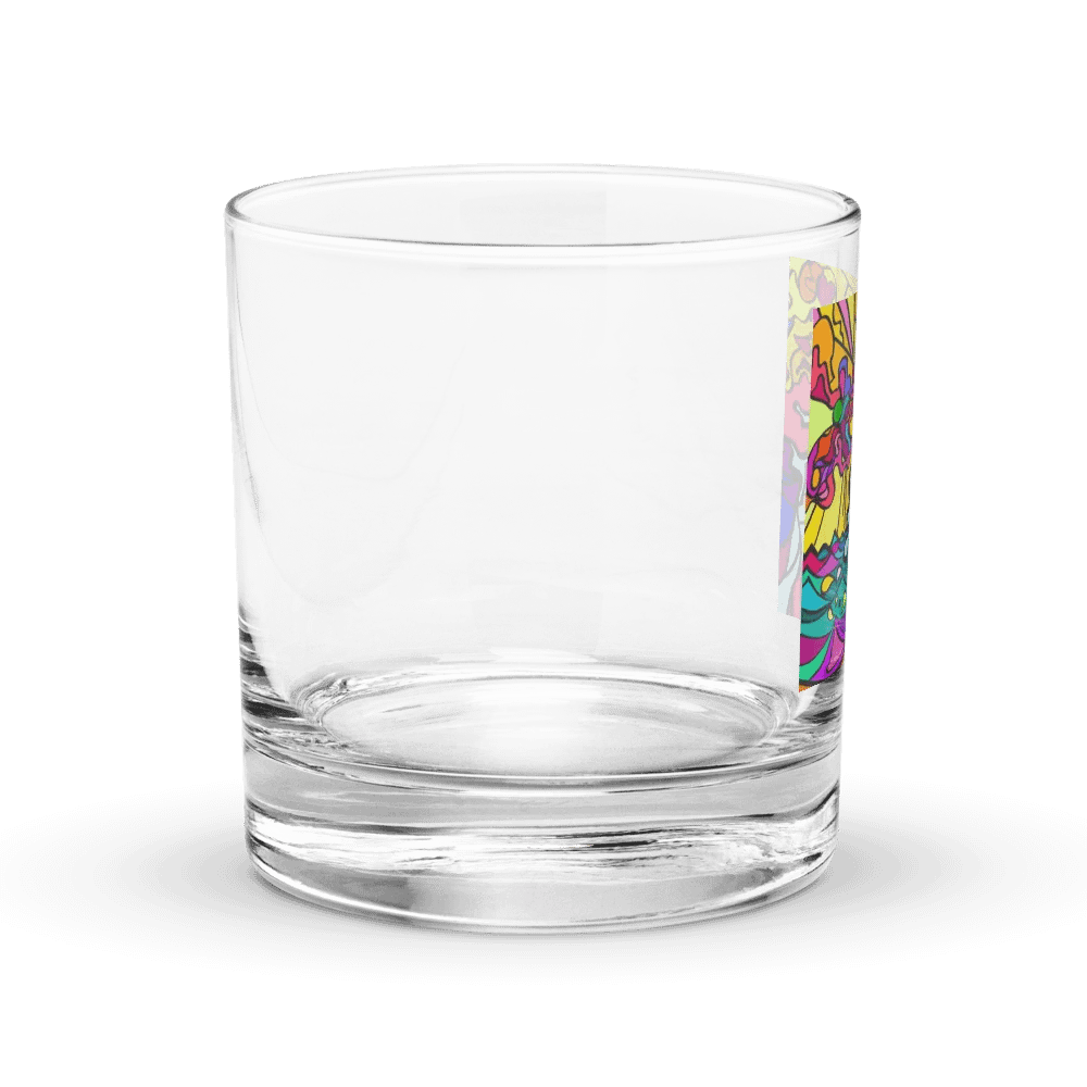 Vibrant Swirls Rocks Glass - Wave at Sunset product image (3)