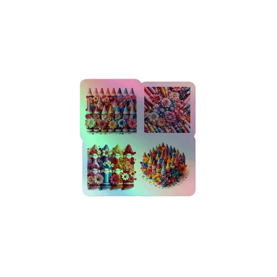 Whimsical Crayon Art Sticker Set product image (1)