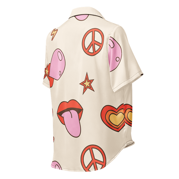 Gloosy SexyBaddies Lips Short Sleeve Pajama Top product image (3)