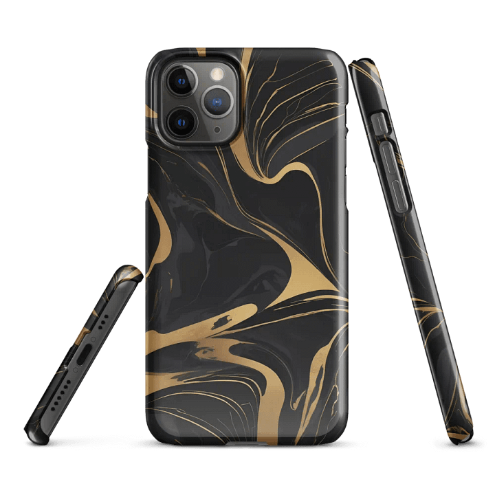 Snap Case for iPhone – Liquid Gold on Onyx product image (1)