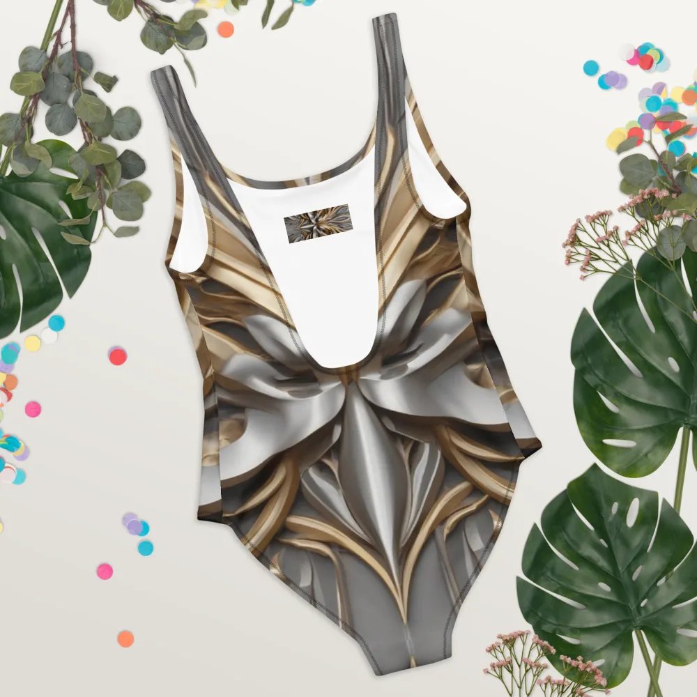 Abstract metallic swimming suit product image (5)