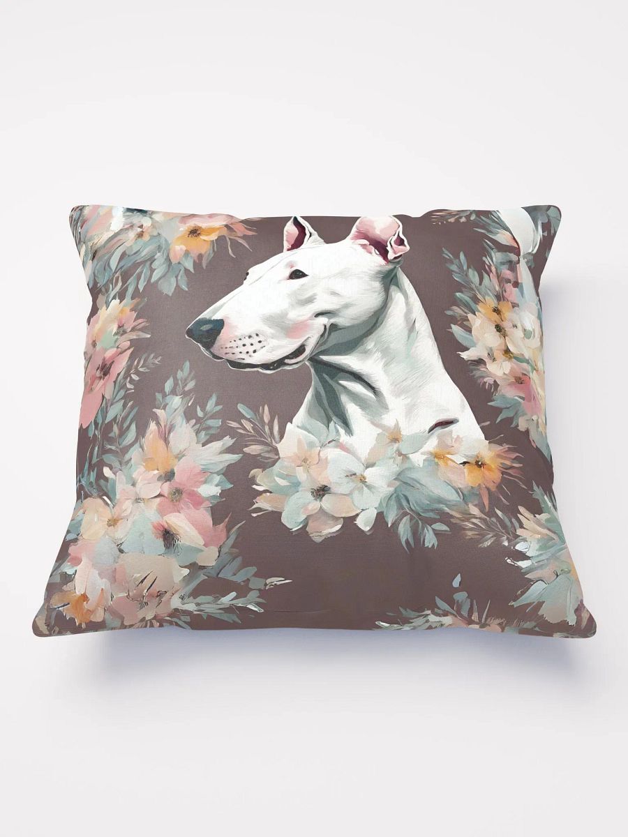 Floral Bull Terrier Pillow product image (2)