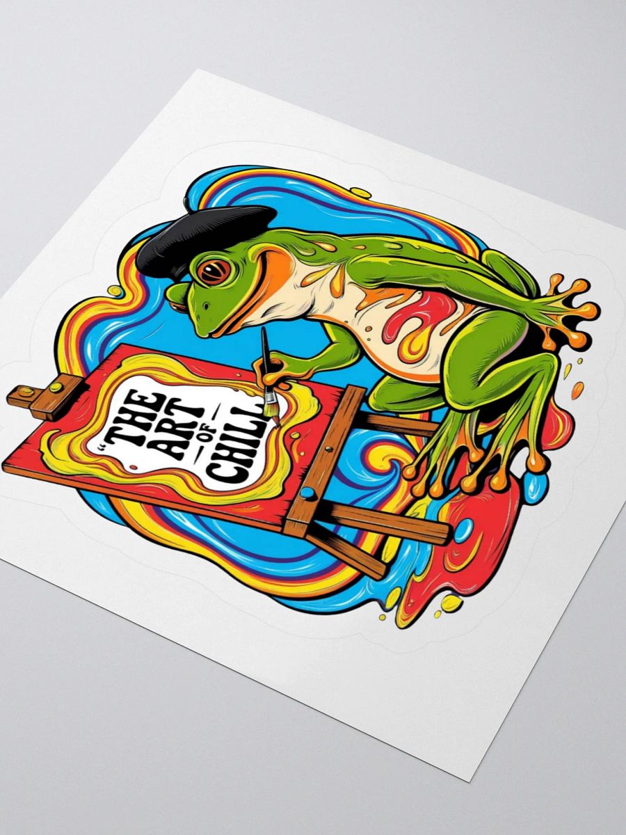 Chill Frog Artist Kiss Cut Stickers product image (7)