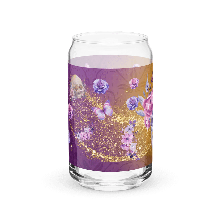 Floral Skull Can-Shaped Glass product image (5)